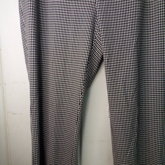 Preston & York Pants Women 14 Casual Pockets Houndstooth Pattern Black White - Picture 6 of 14